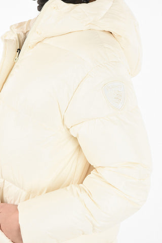 Nylon Hooded Down Jacket