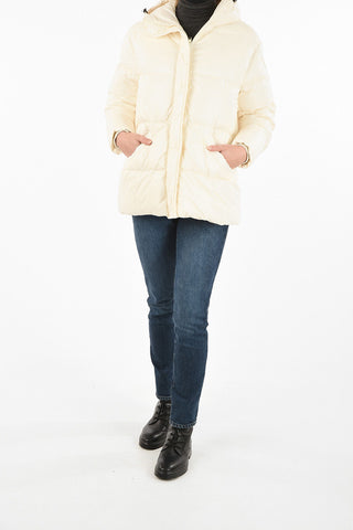 Nylon Hooded Down Jacket