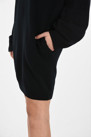 vestito in maglia con manica bishop