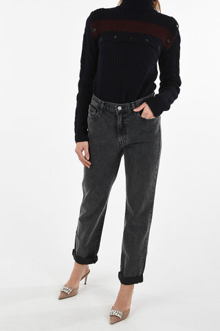 @HOSKO ELSA Mid-rise waist straight fit  ELSA SUNDAY jeans