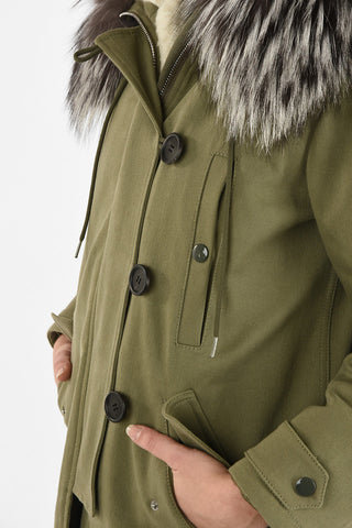 Parka With Fox Fur Trimmings