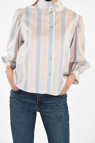 camicia balanced striped in seta
