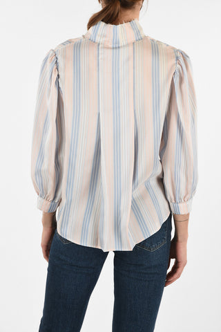 camicia balanced striped in seta