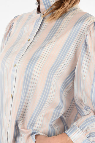 camicia balanced striped in seta
