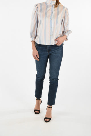 camicia balanced striped in seta