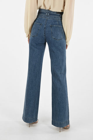 high-rise waist SUKEY bootcut jeans with belt
