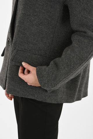 Wool 3 Button A line Jacket