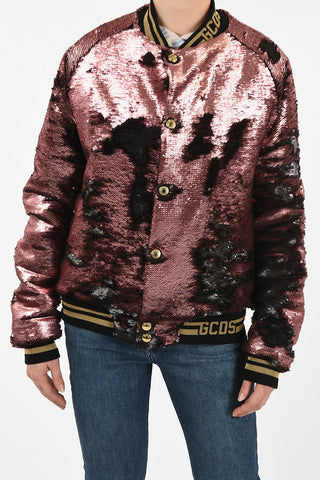 Snap Button sequined bomber