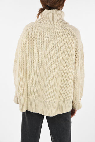 maglia crochet DIANA  a collo alto