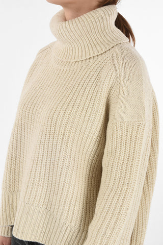 maglia crochet DIANA  a collo alto