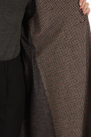 Houndstooth Double Breasted Coat