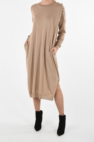 double split-side hem knit Tunic dress