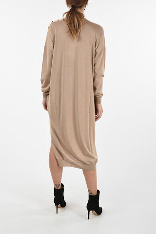double split-side hem knit Tunic dress