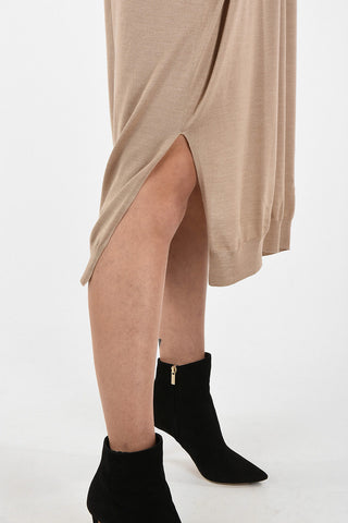 double split-side hem knit Tunic dress