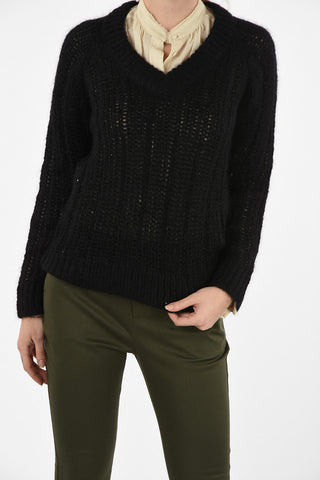 mohair v-neck sweater