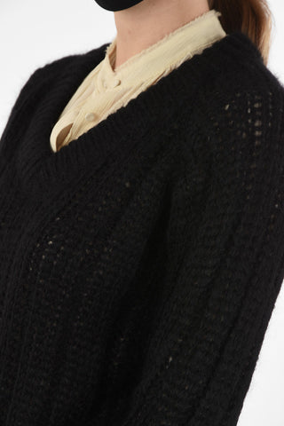 mohair v-neck sweater