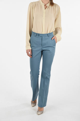 High Waist Single Pleat PEMBE Pants