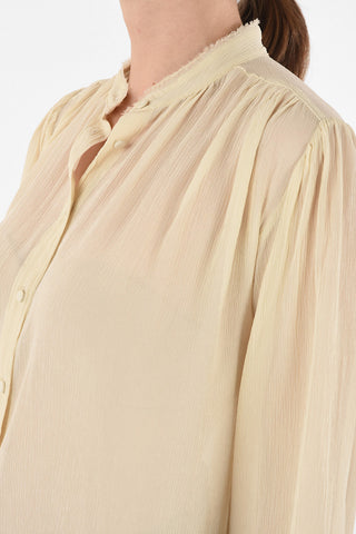  silk mandarin collar shirt