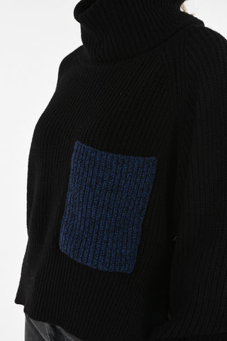 turtle-neck sweater  with frontal Breast pocket