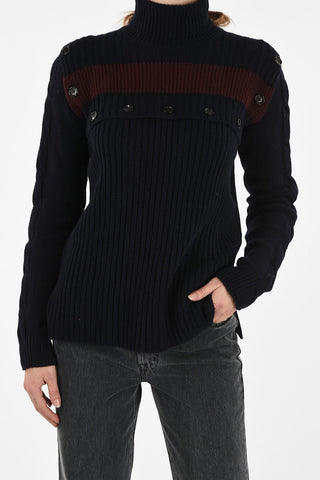 ribbed sweater with Removable Sleeve