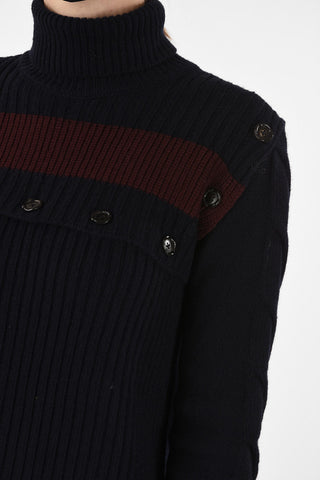ribbed sweater with Removable Sleeve