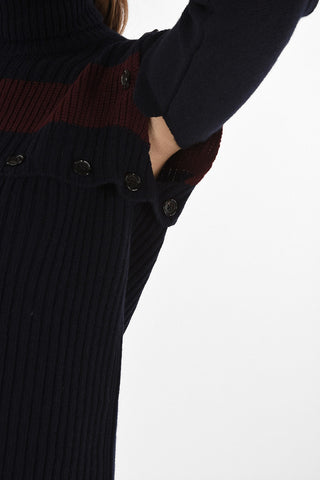 ribbed sweater with Removable Sleeve