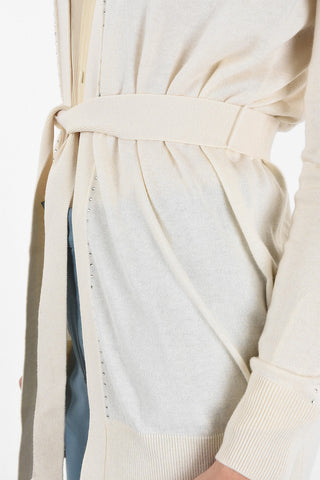 cardigan CALIA in seta e in cashmere con strass