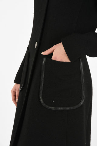 Patch Pocket a-line coat