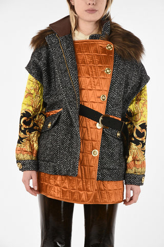 Cappotto Corto Herringbone 