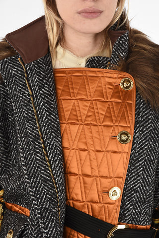 Cappotto Corto Herringbone 