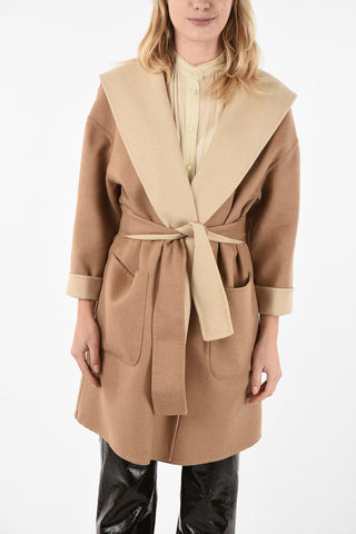 Camel Wool Reversible Trench