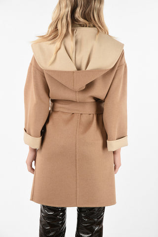 Camel Wool Reversible Trench
