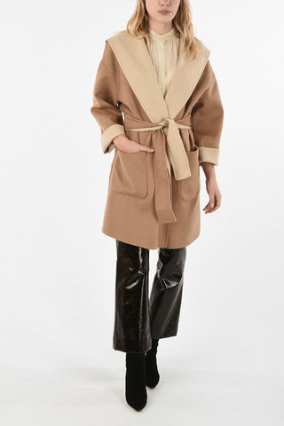 Camel Wool Reversible Trench