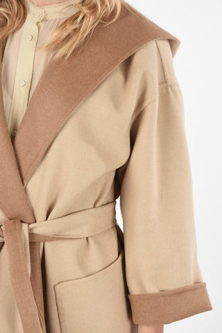 Camel Wool Reversible Trench