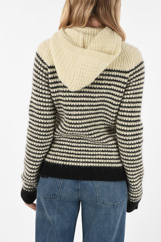 Hooded Striped Sweater