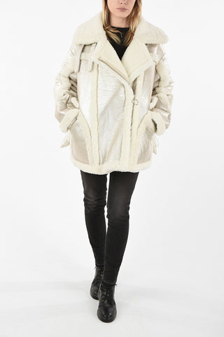 Shearling MONTAIGNE Jacket with Padded Sleeves