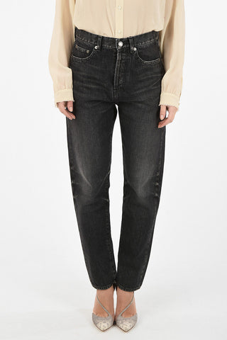dark wash straight fit jeans