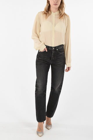 dark wash straight fit jeans