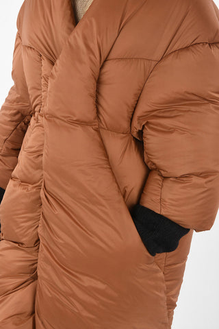 Nylon ¾ Sleeve CJ COAT Down Jacket RUST