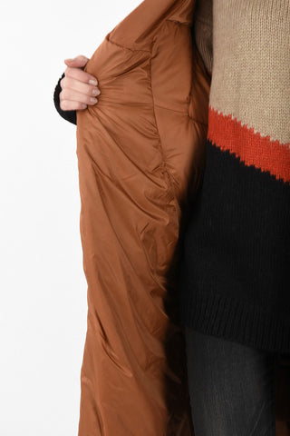 Nylon ¾ Sleeve CJ COAT Down Jacket RUST
