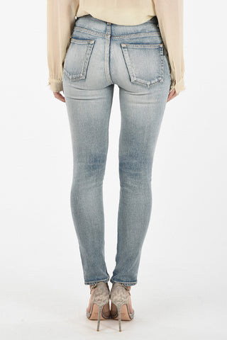 Stretch Denim Stonewashed Jeans