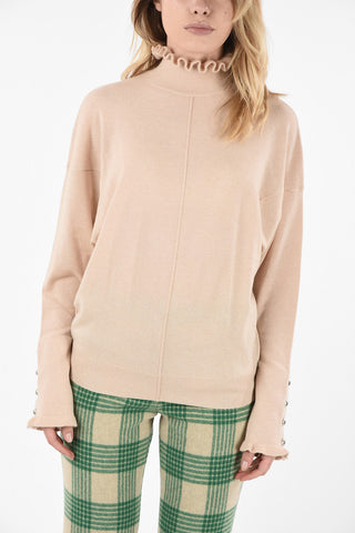 Maglia a Collo Alto con Ruches