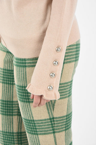 Maglia a Collo Alto con Ruches
