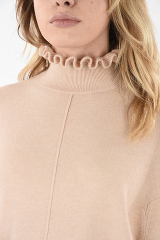 Maglia a Collo Alto con Ruches