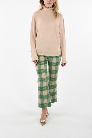 Maglia a Collo Alto con Ruches