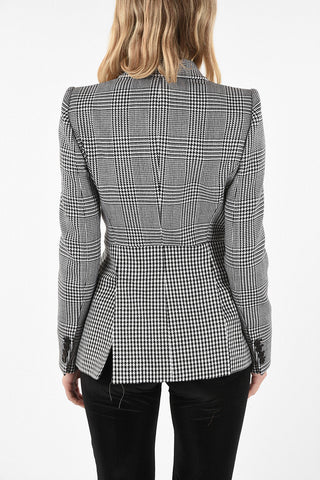 Houndstooth Single Breasted Blazer