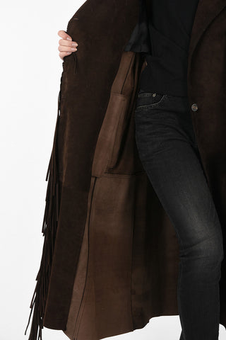 Leather Fringed Trench
