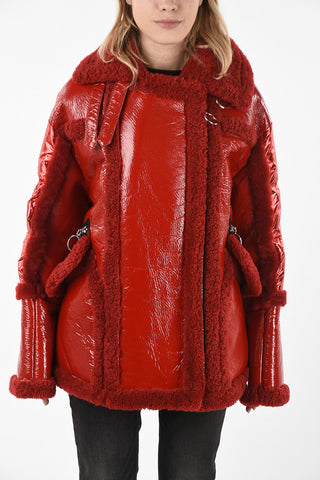 Shearling MONTAIGNE Jacket with Padded Sleeves