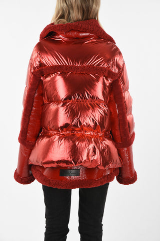 Shearling MONTAIGNE Jacket with Padded Sleeves