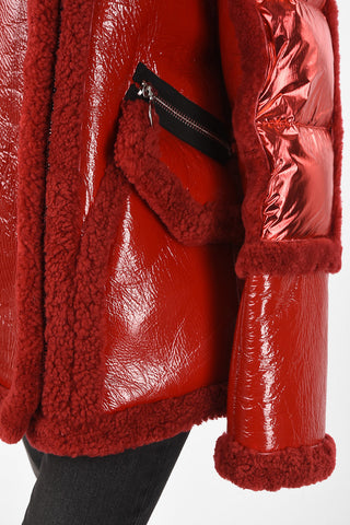 Shearling MONTAIGNE Jacket with Padded Sleeves